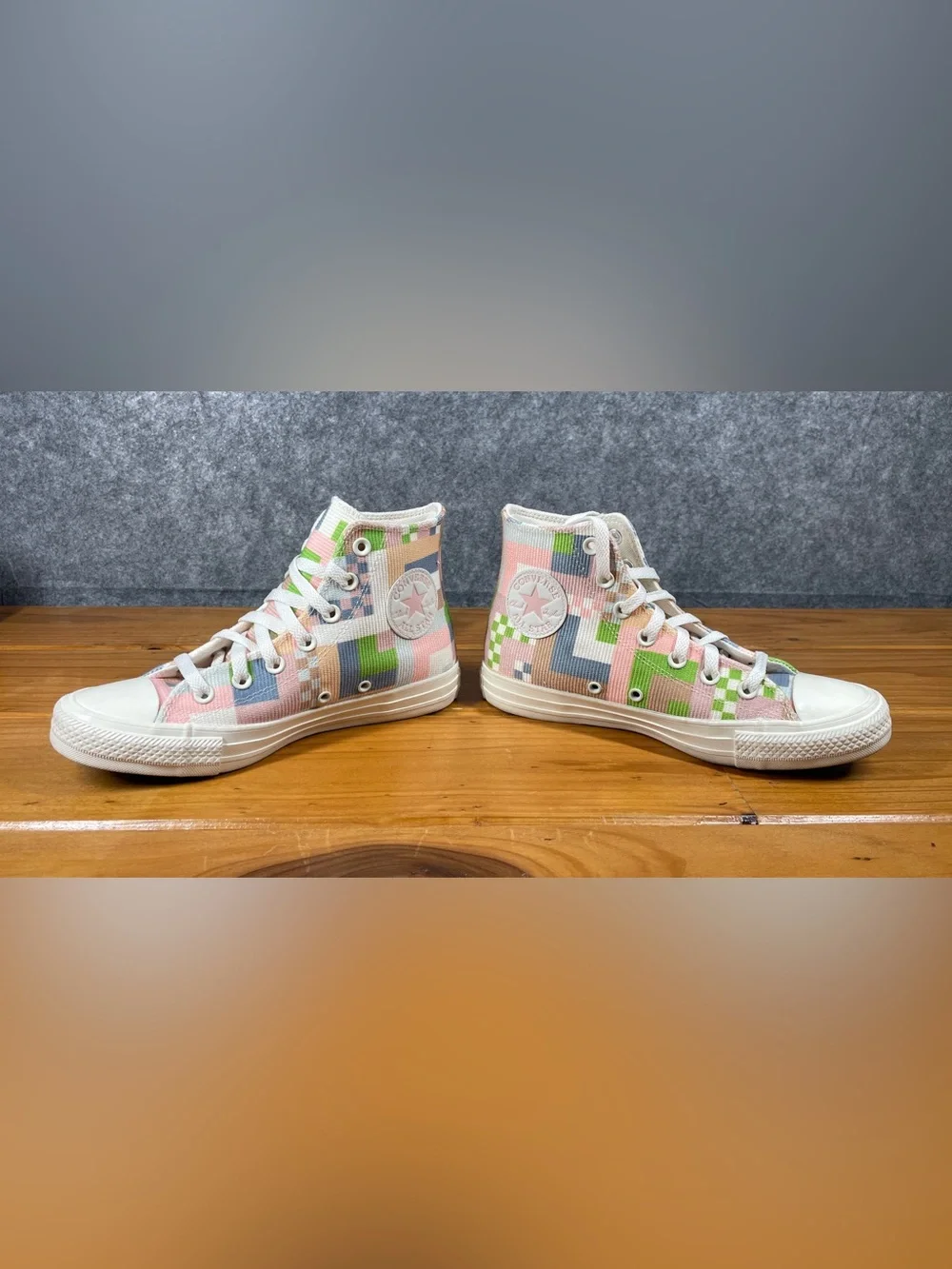 Converse Chuck Taylor All Star WOMENS 7 Crafted High Abstract Stripes 572702F